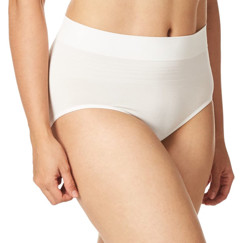Warner's womens No Pinching No Problems Dig-free Comfort Waist With Lace Smooth and Seamless Brief Rs1501p Underwear, White, Large US - Image 2